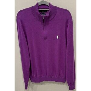 McARTHUR GOLF CLUB Fairway & Greene Italian Merino 1/4 Zip Pullover  Men's Large